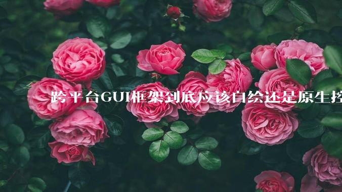 跨平台GUI框架到底应该自绘还是原生控件绑定？